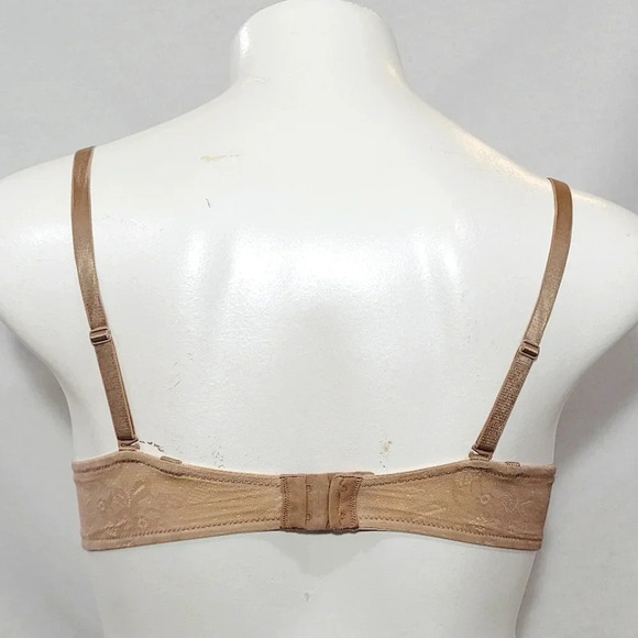34A Lily of France 2175780 Your Perfect Lace Push Up Underwire Bra Nude New wit - Picture 3 of 3